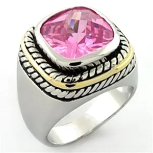 Ring AAA GRD CZ Rose LOA667 for Women Style Rhodium