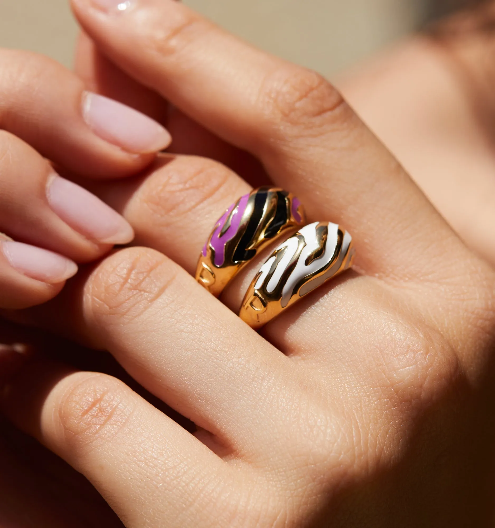 Savannah Dome Ring In Purple