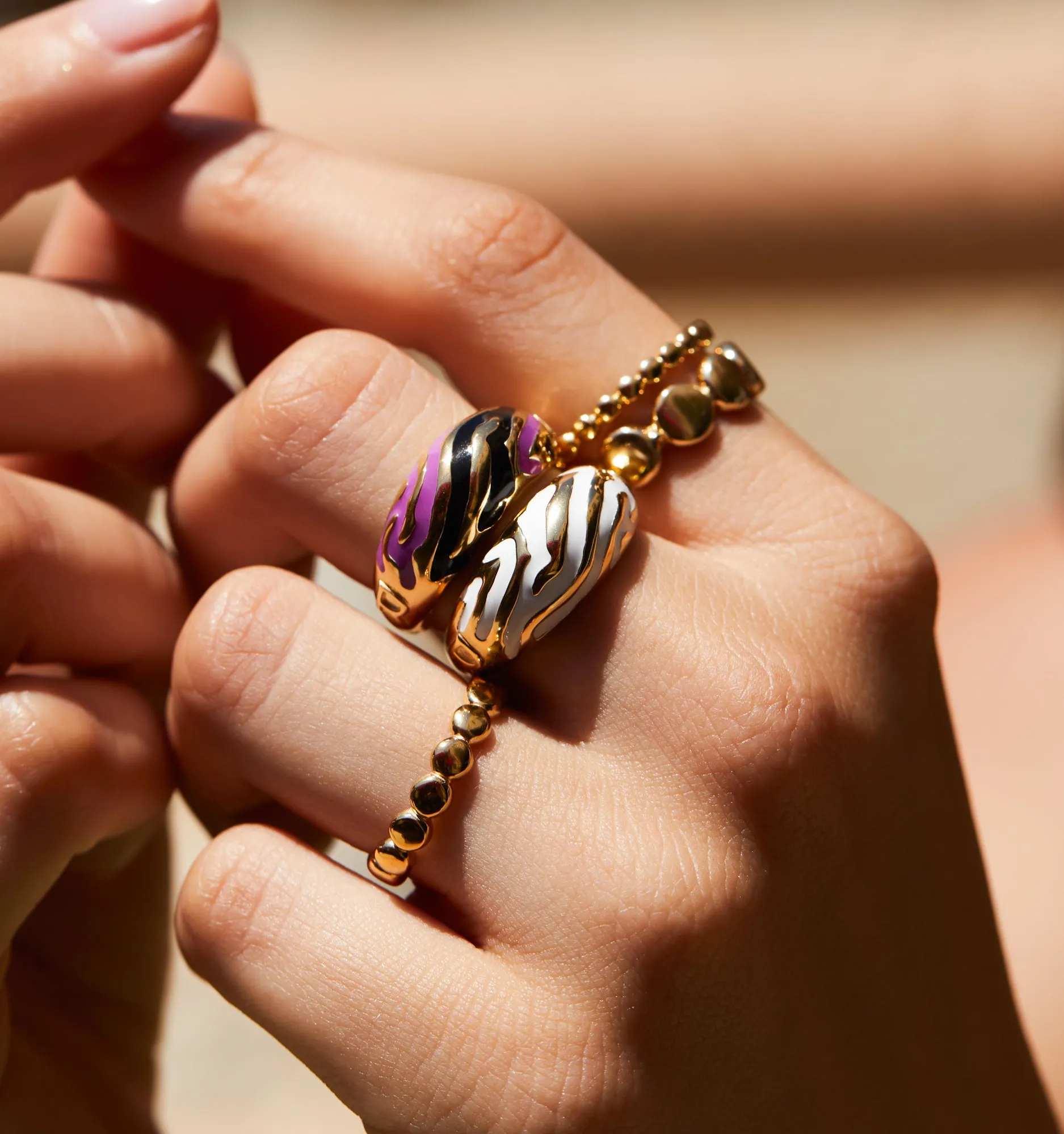 Savannah Dome Ring In Purple