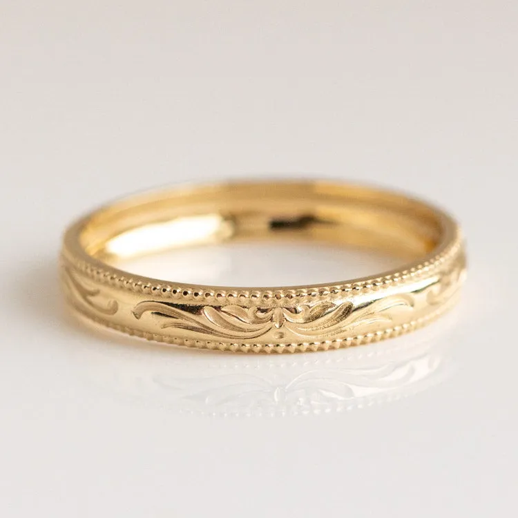 Solid Gold Filigree Ring