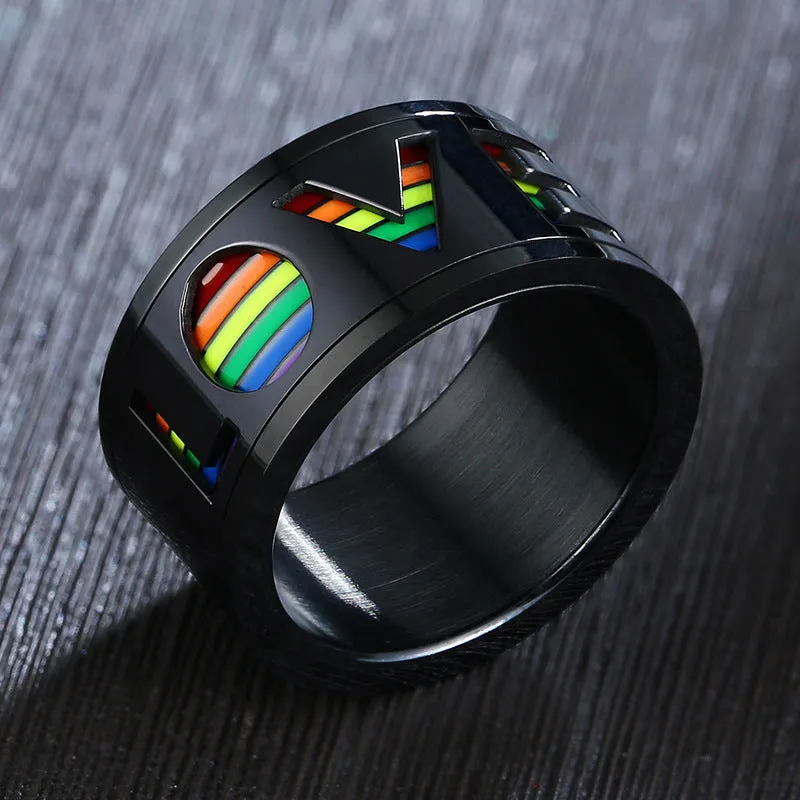 Spinner Rainbow stainless steel ring (Bonus Offer Product)