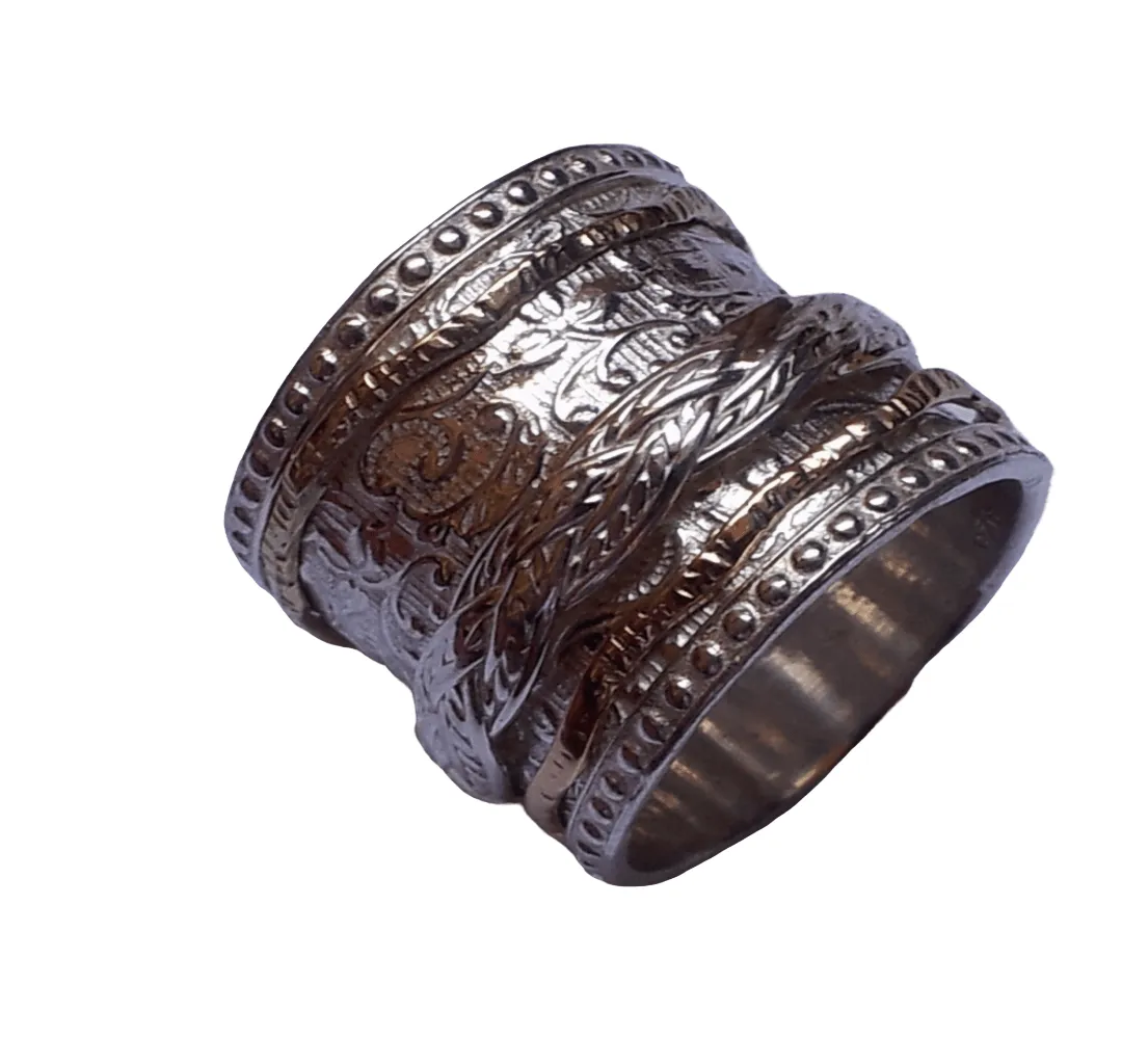 Spinner Ring for Woman Israeli spinner rings- Unisex - Silver Gold - All Sizes