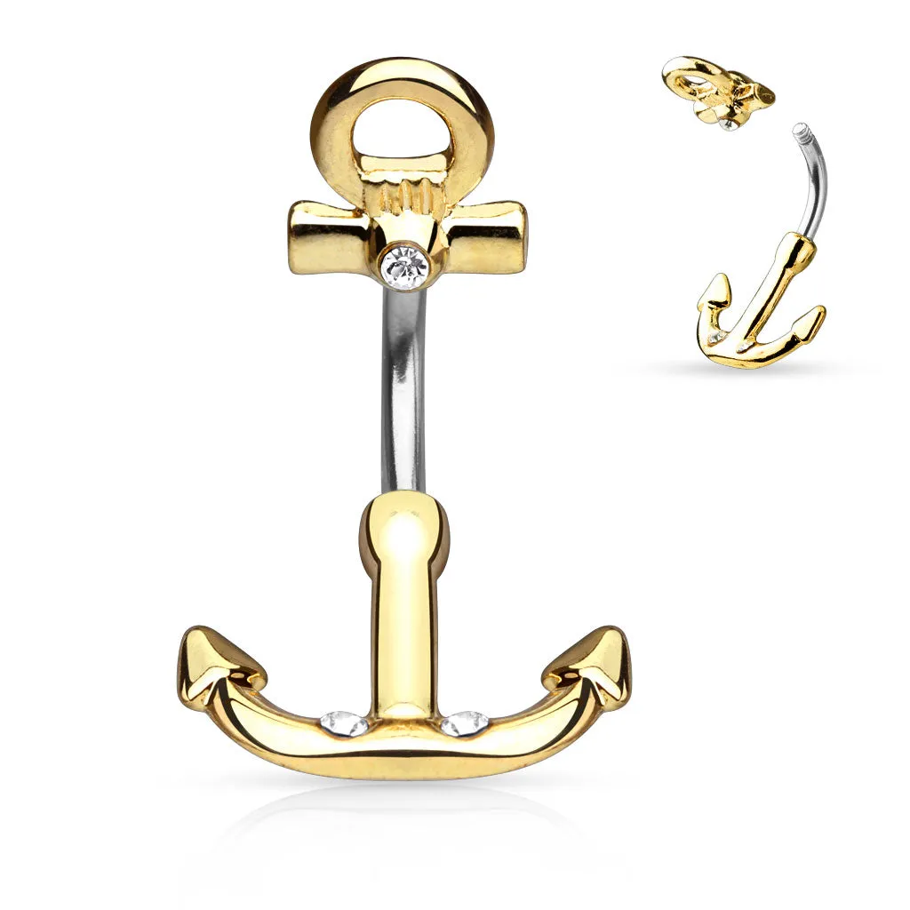 Split Anchor Navel Ring