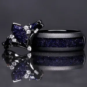 Starry Night Couples Ring