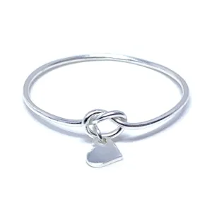 Sterling Silver Heart Love Knot Ring