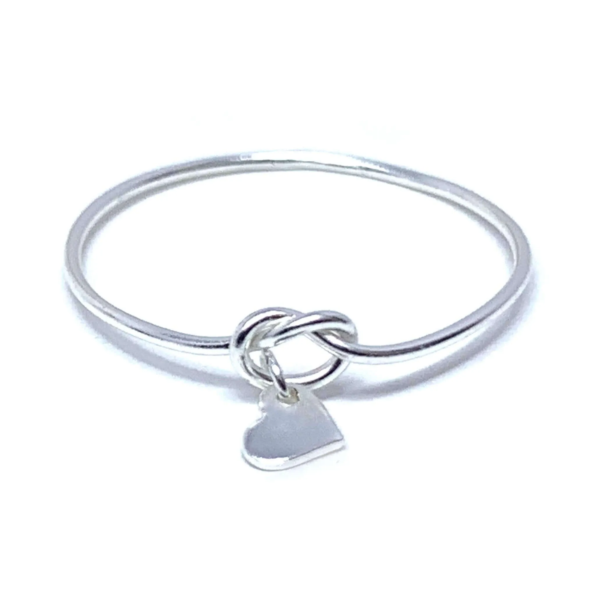 Sterling Silver Heart Love Knot Ring