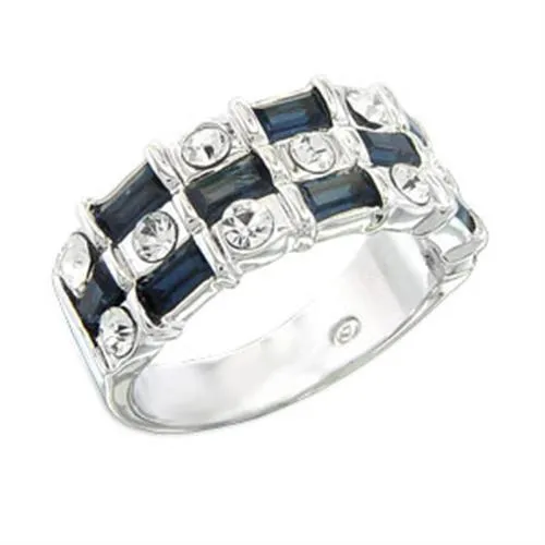 Sterling Silver Ring Top GRD Crystal Montana S55206 for Women Style Rhodium