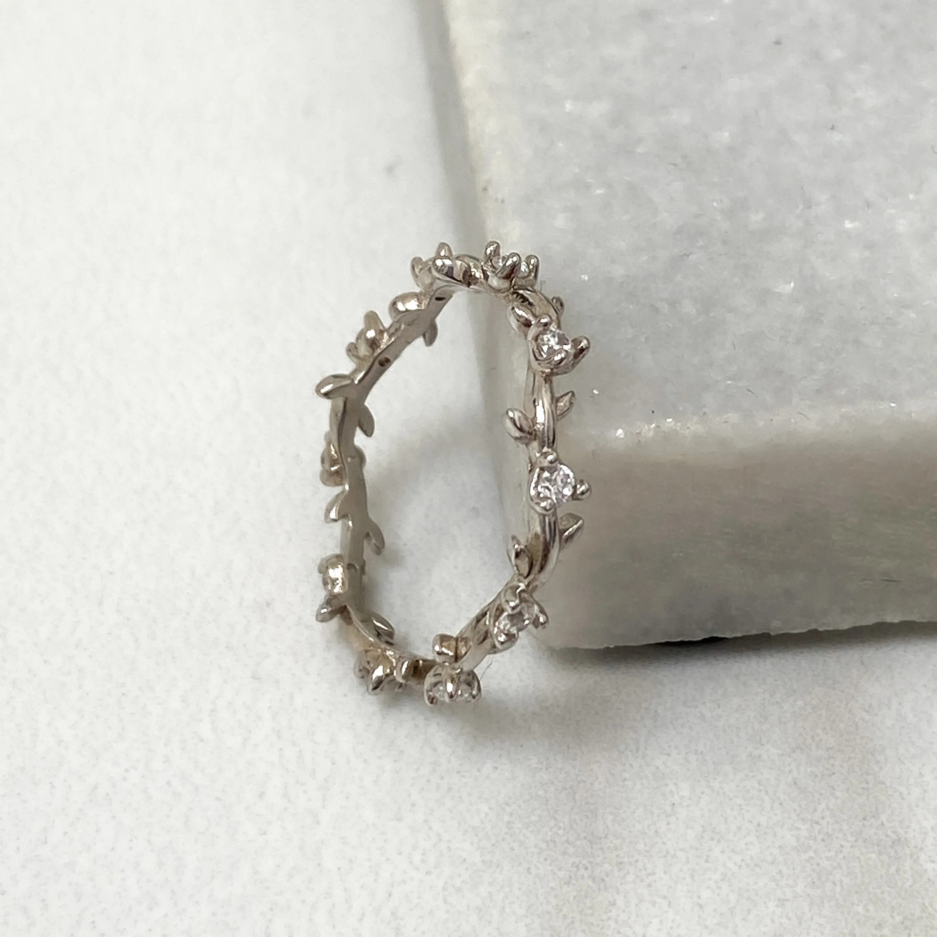 Sterling Silver Rose Twine Ring