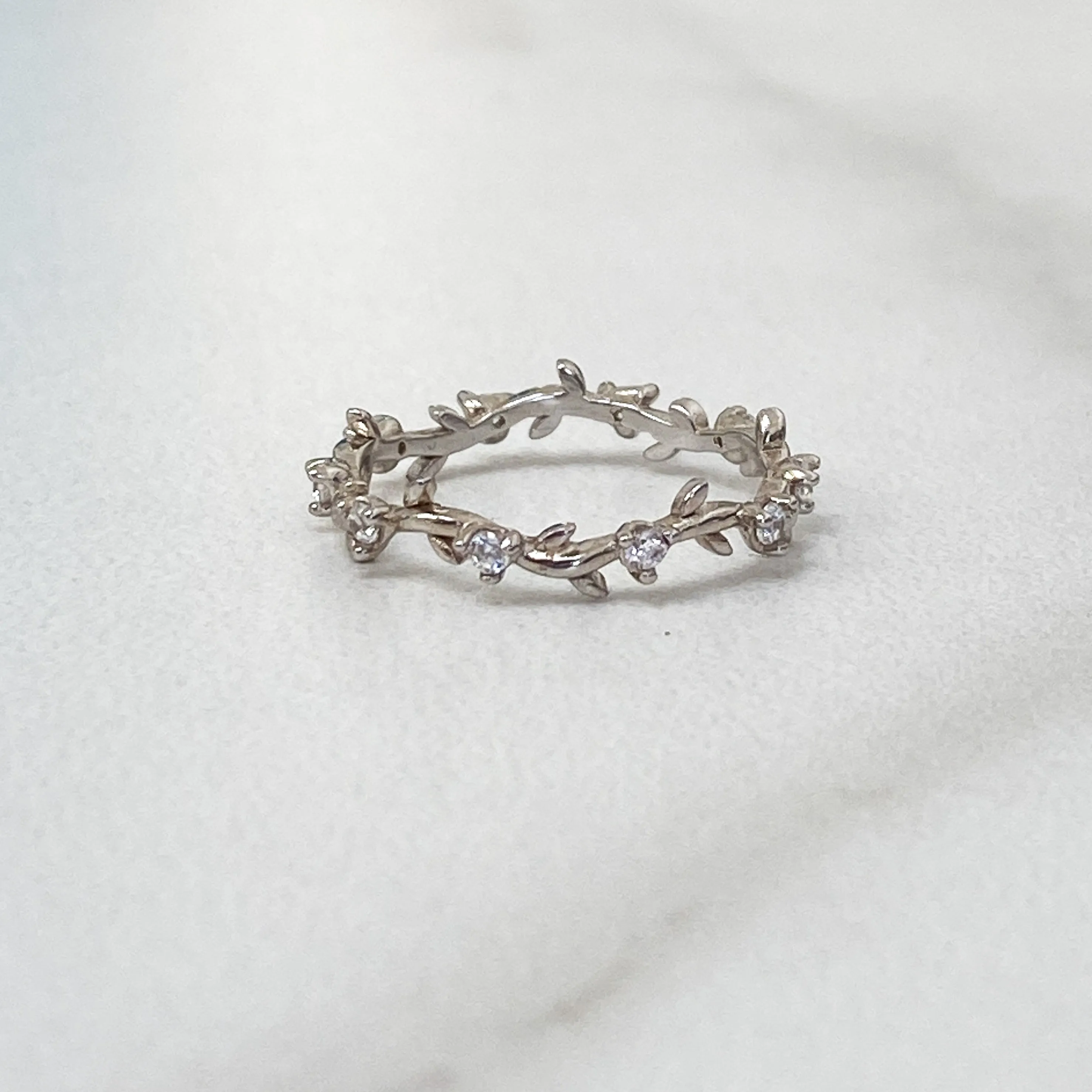 Sterling Silver Rose Twine Ring