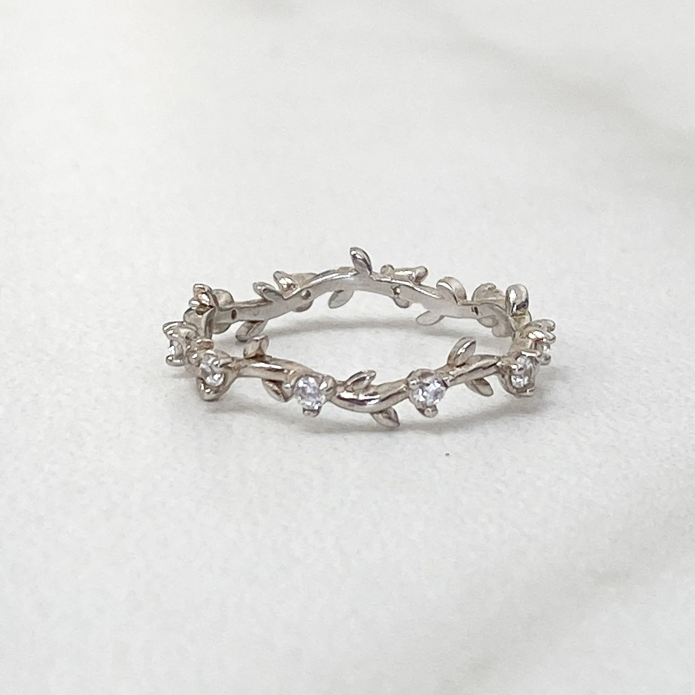 Sterling Silver Rose Twine Ring