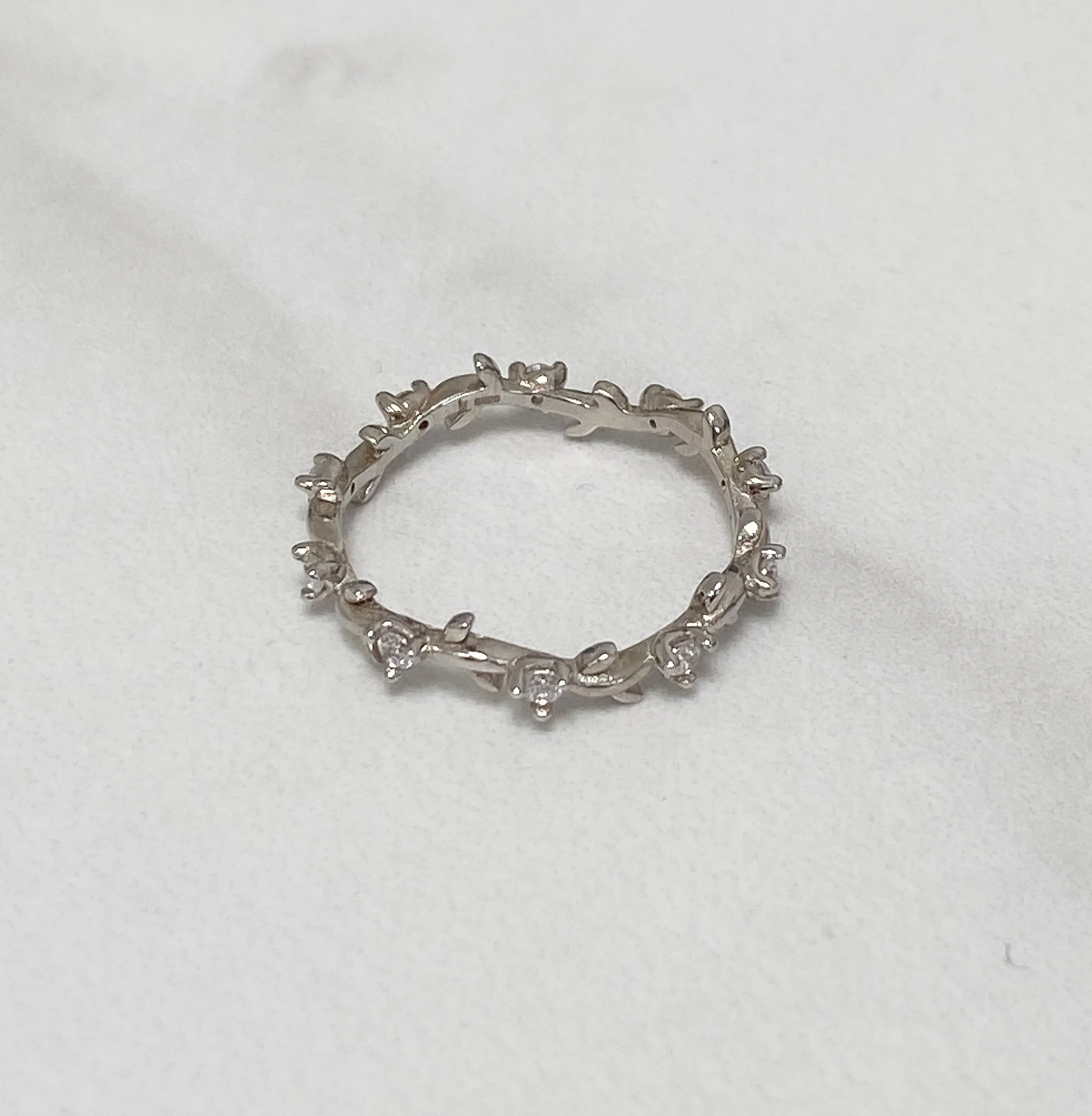 Sterling Silver Rose Twine Ring