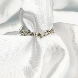 Sterling Silver Rose Twine Ring