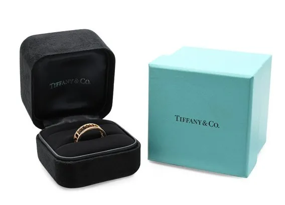 Tiffany Full Brilliant Cut Diamond Atlas Band Ring - 18ct Rose Gold