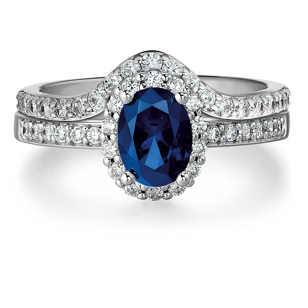 Tru-Sapphire Cincature Ring Set