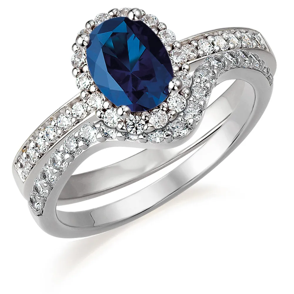 Tru-Sapphire Cincature Ring Set