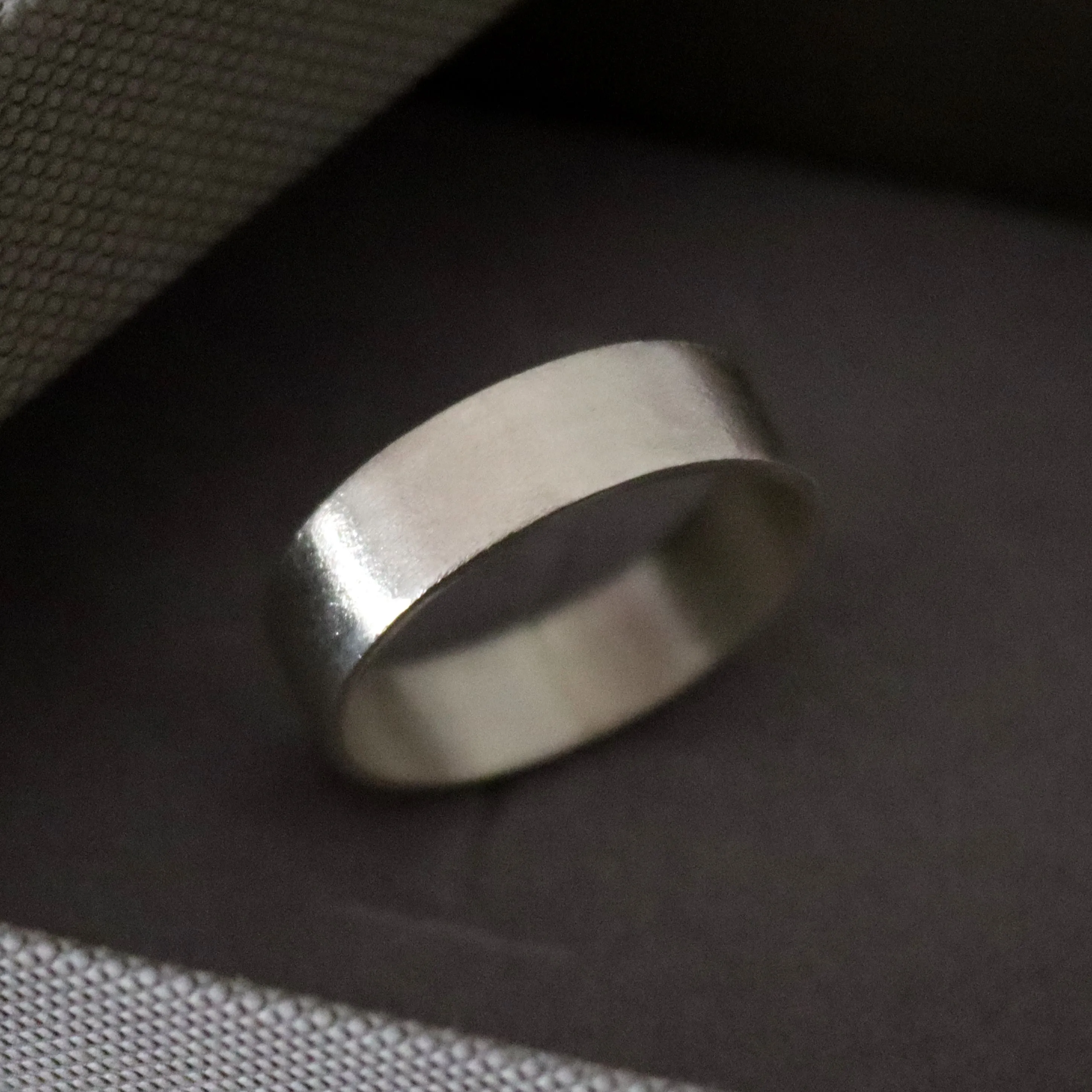 Unique mens wedding band - Sterling Silver Matte ring for Men