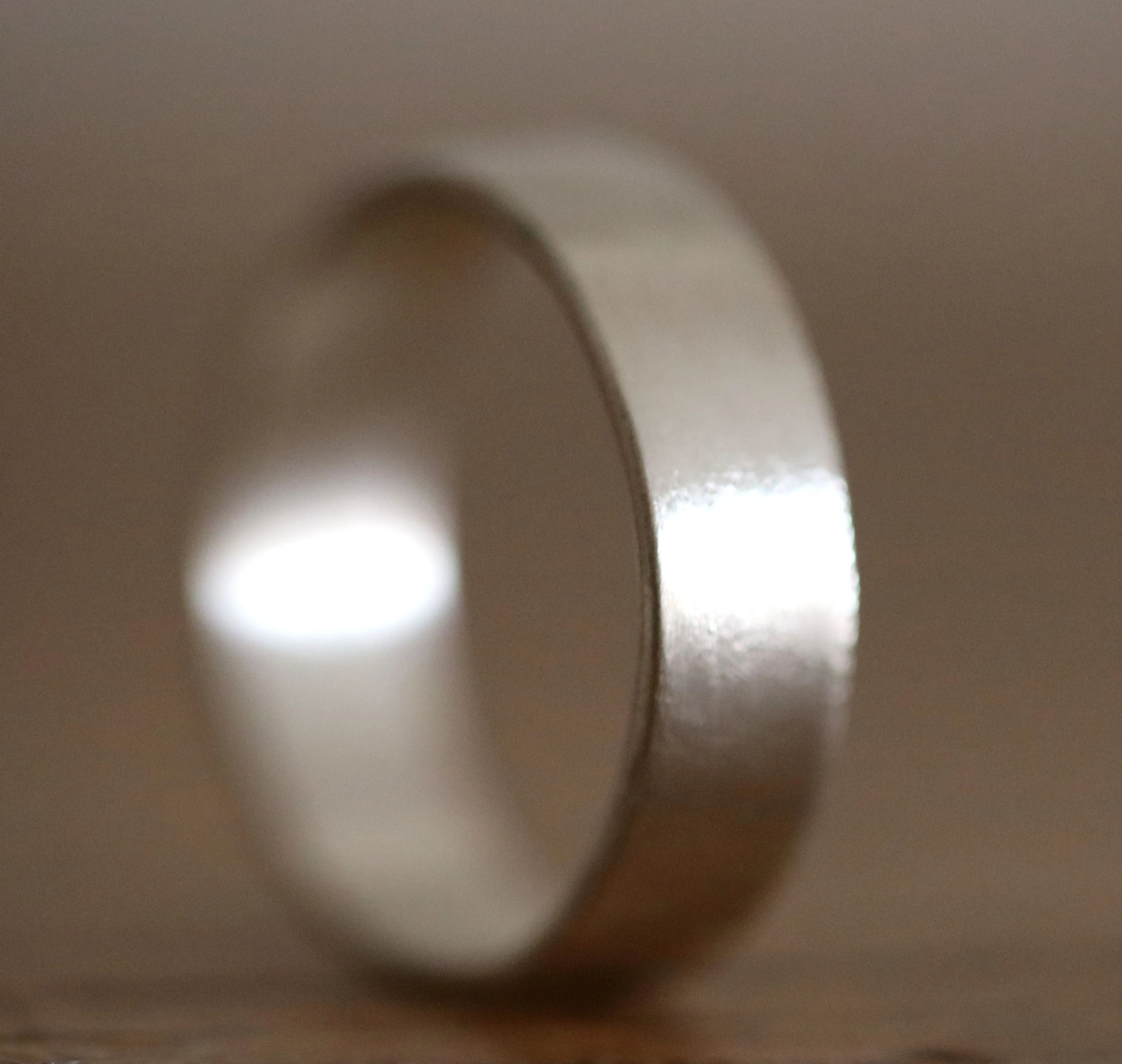 Unique mens wedding band - Sterling Silver Matte ring for Men