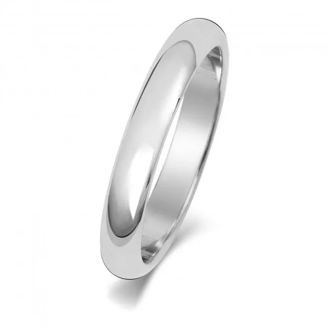 Wedding Band 18K D Shape 3 mm-1.7 Wedding  Ring WQ103WH/I