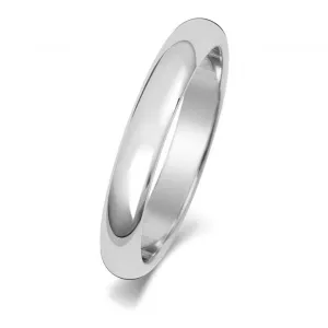 Wedding Band 18K D Shape 3 mm-1.7 Wedding  Ring WQ103WH/I