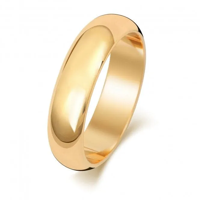 Wedding Band 18K D Shape 5mm-1.75 Wedding  Ring WQ105H