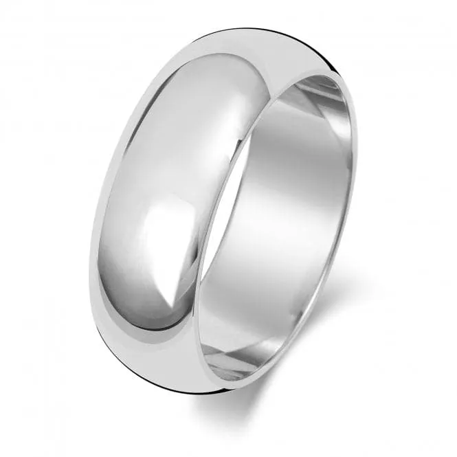 Wedding Band 18K D Shape 7mm-1.5 Wedding  Ring WQ107WM