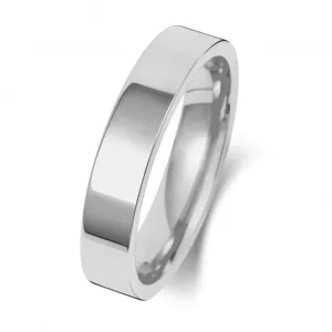 Wedding Band  18K Flat Court 4mm-1.2 Wedding  Ring WQ124WL