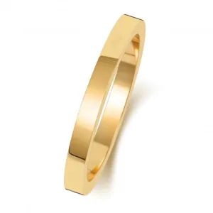 Wedding Band 18K Flat Flat 2mm-1.4 Wedding  Ring WQ171M/I