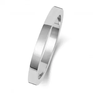 Wedding Band 18K Flat Flat 2mm-1.7 Wedding  Ring WQ171WH/I