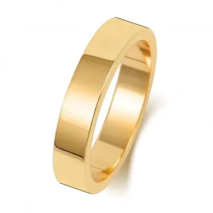 Wedding Band 18K Flat Flat 4 mm-1.75 Wedding  Ring WQ174H