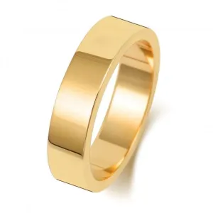 Wedding Band 18K Flat Flat 5 mm-1.45 Wedding  Ring WQ175M