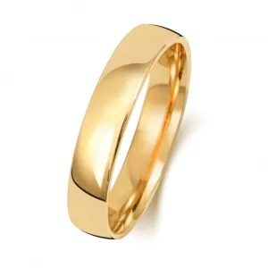 Wedding Band 18K Slight Court 4mm-1.2 Wedding  Ring WQ114L