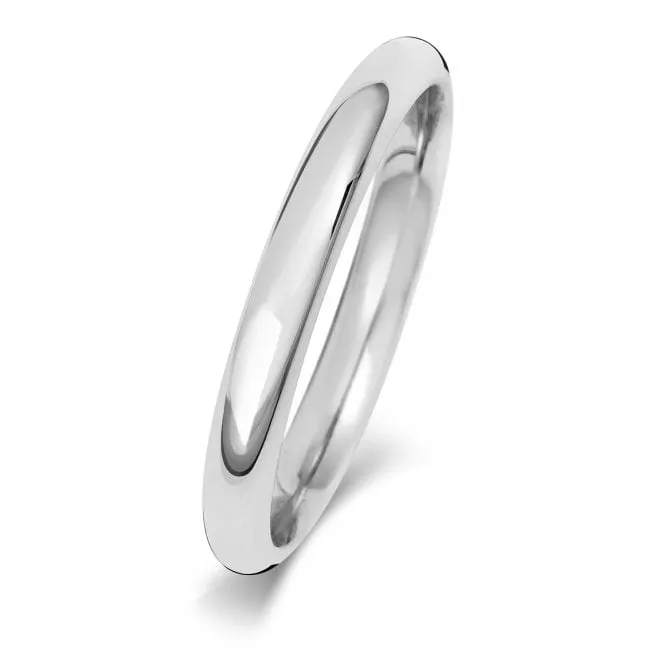 Wedding Band 18K Trad Court 2.5mm Wedding  Ring WQ162WH