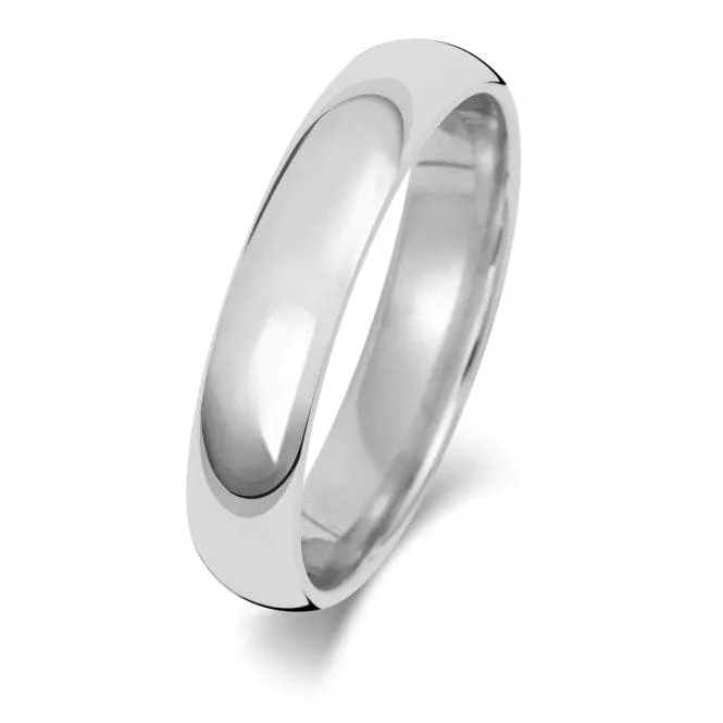 Wedding Band 18K Trad Court 4mm Wedding  Ring WQ164WH