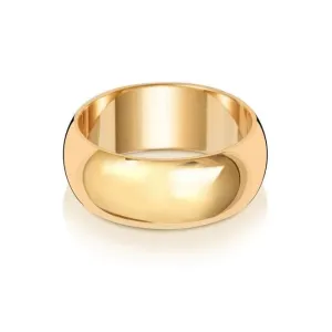 Wedding Band 9K D Shape 8mm-0.0.92 Wedding  Ring W108UL