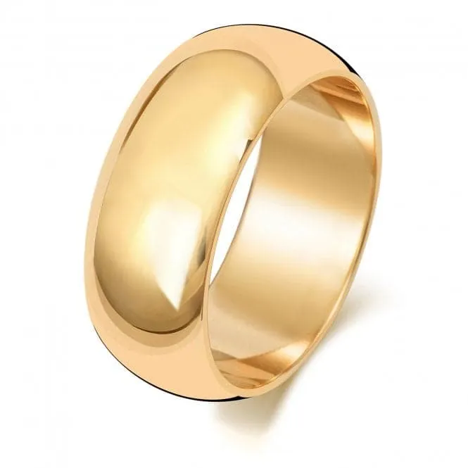 Wedding Band 9K D Shape 8mm-1.25 Wedding  Ring W108L